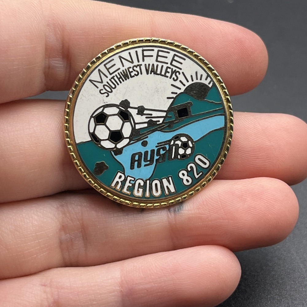 Menifee Southwest Valleys AYSO Region 820 Soccer Lapel Hat Pin